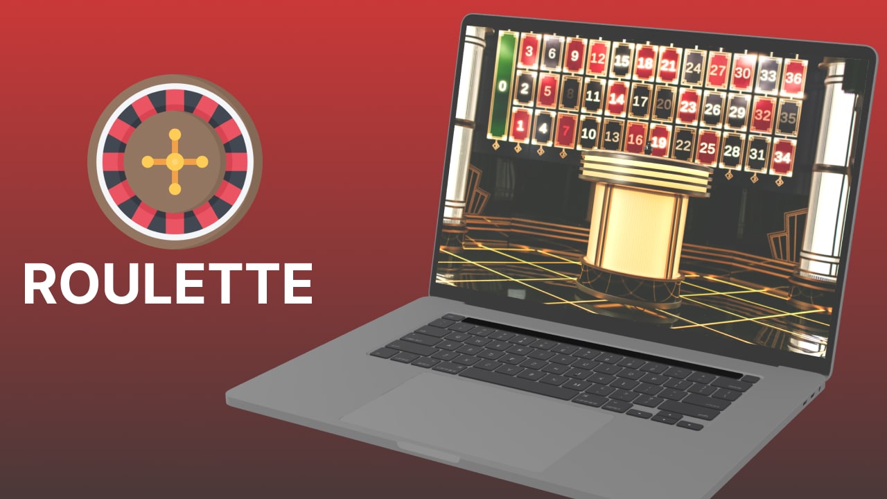 Online roulette numbers and table at live online casino studio