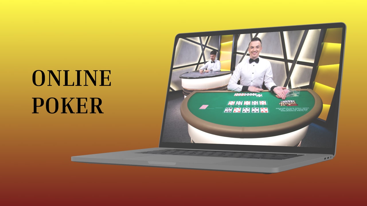 online casino poker dealer smiling and dealing cards