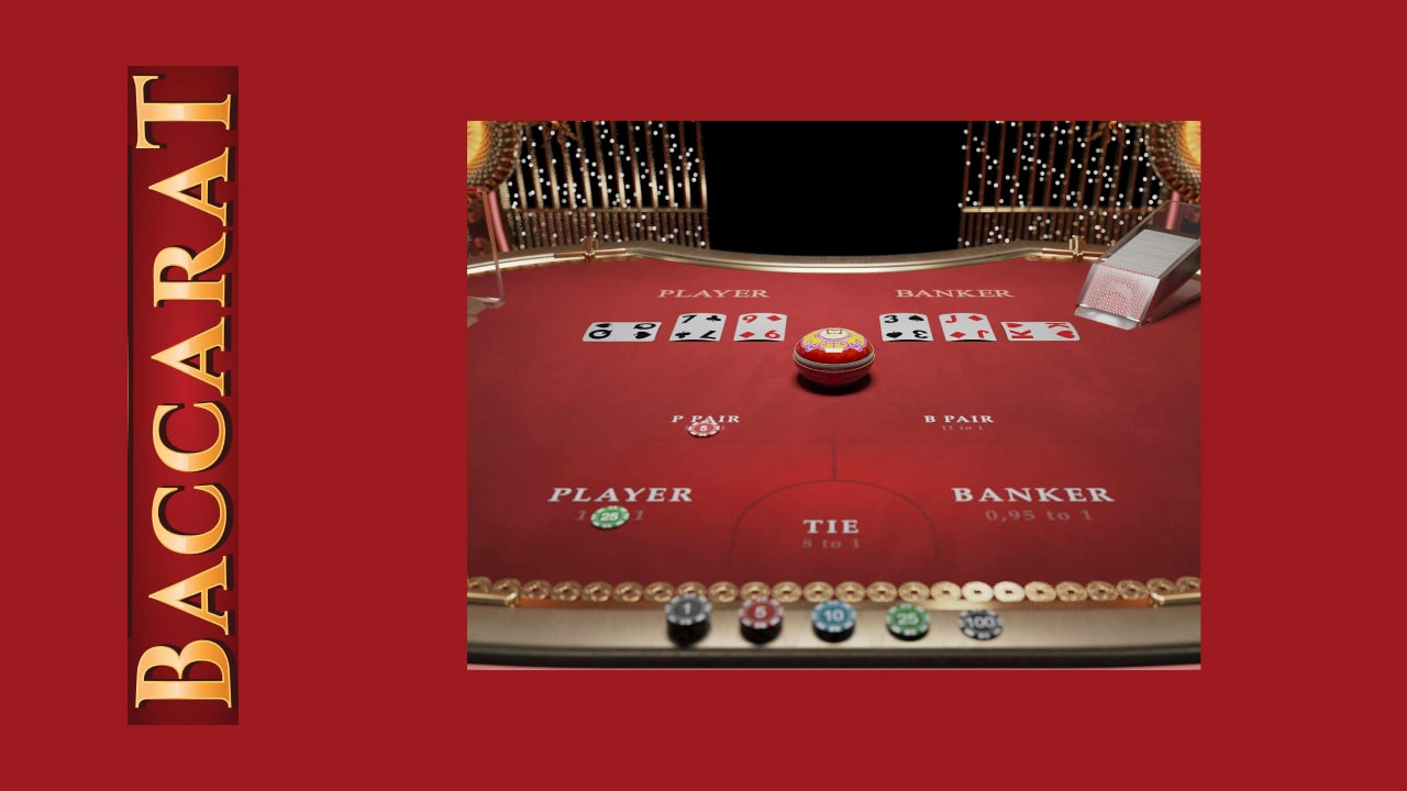 top view of baccarat table at online live casino