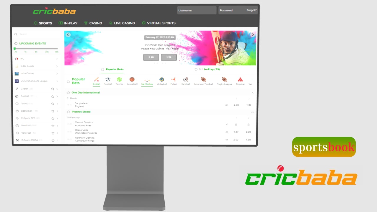 Cricbaba sports betting markets