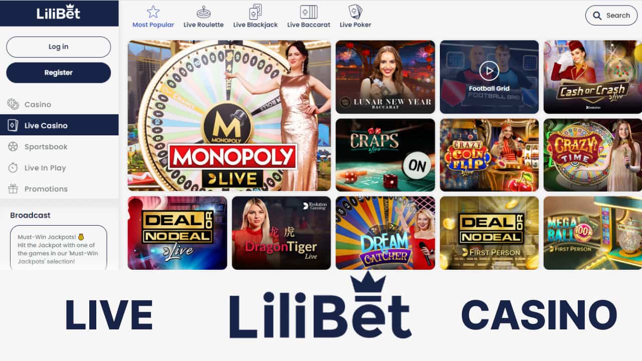 LiliBet casino game shows