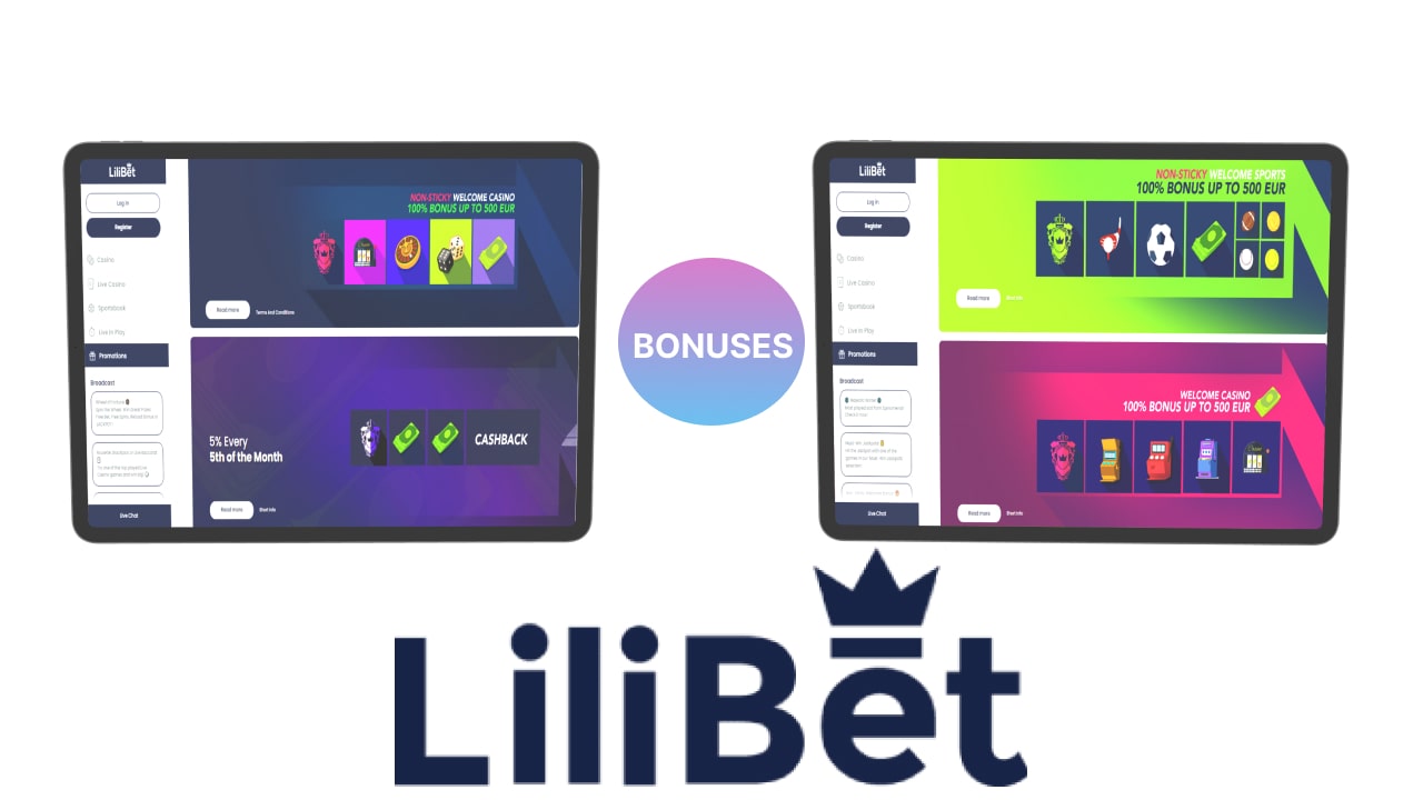 LiliBet casino bonuses and promotion offers