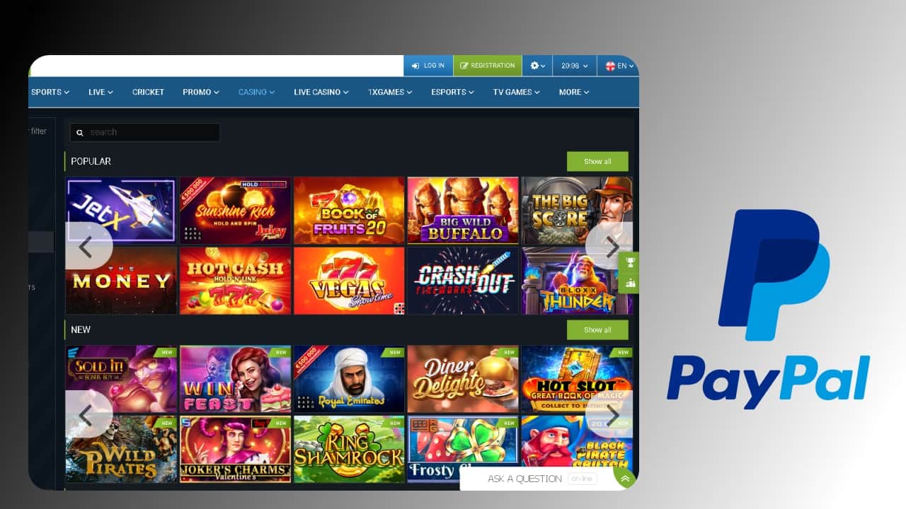 PayPal online casino payments