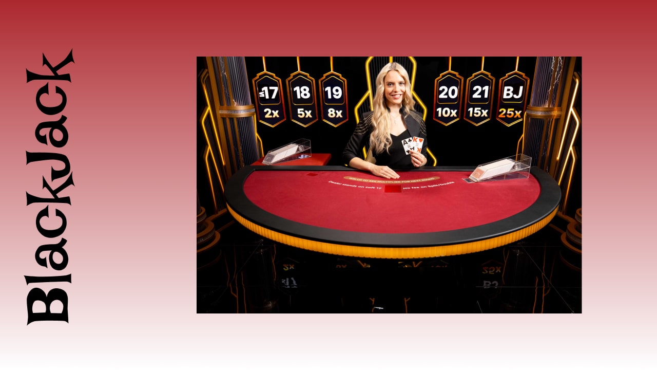 online blackjack live female dealer holding cards