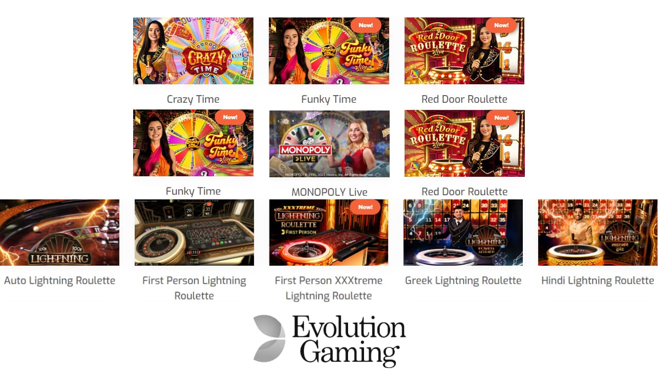 Evolution Gaming game shows